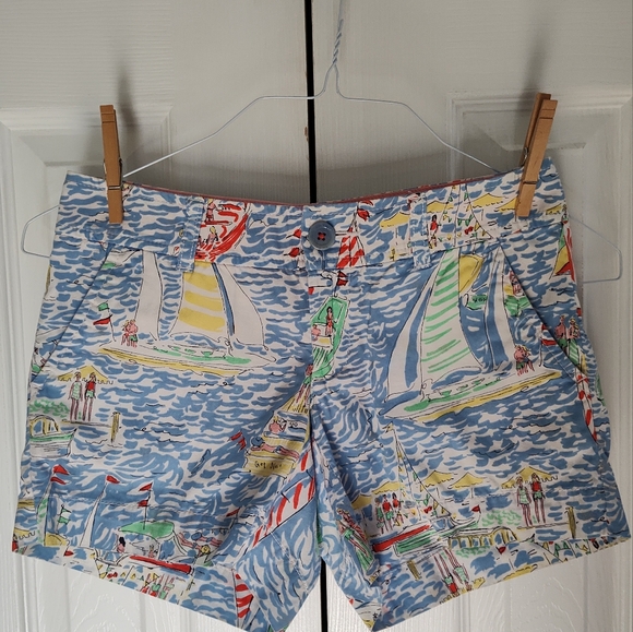 Lilly Pulitzer ~ Callahan Shorts ~ Get Nauti ~ Size 00 ~ Pre-Owned - Picture 1 of 12